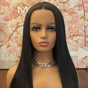 PREMIUM HIGH QUALITY DARK BROWN 30” HEAT RESISTANT BONE STRAIGHT LACEFRONT WIG